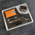 N52 Valet Tray P-108 — Polished Billet Aluminum — 10" x 8" — Leather Liner — Made in USA